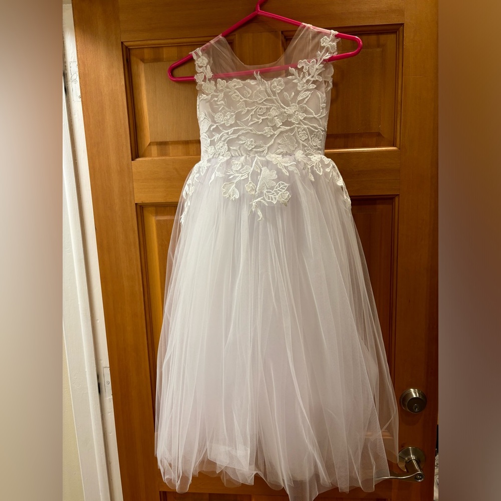 White Flower Girl Dress
